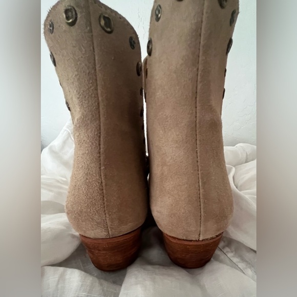 FREE PEOPLE CUT OUR BOOTIES - SUEDE LEATHER - CAMEL - Picture 15 of 15